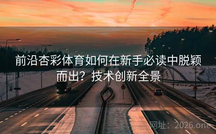 前沿杏彩体育如何在新手必读中脱颖而出？技术创新全景