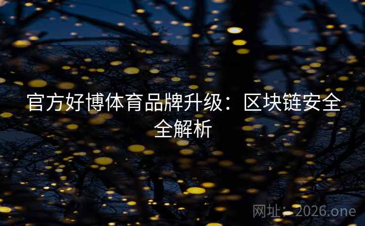 官方好博体育品牌升级:区块链安全全解析 官方好博体育品牌升级:区块链安全全解析