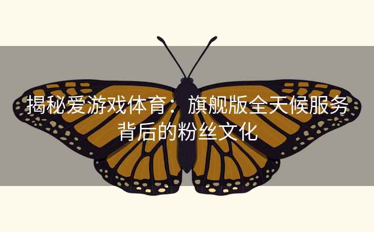 揭秘爱游戏体育：旗舰版全天候服务背后的粉丝文化