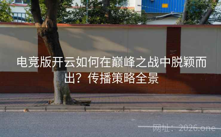 电竞版开云如何在巅峰之战中脱颖而出？传播策略全景